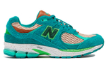 Salehe Bembury x New Balance NB 2002R comfortable and versatile fabric two-layer cowhide shock absorption, non-slip, wear-resistant, breathable, wrapping support, low-cut casual running shoes for men and women with the same style of lake green