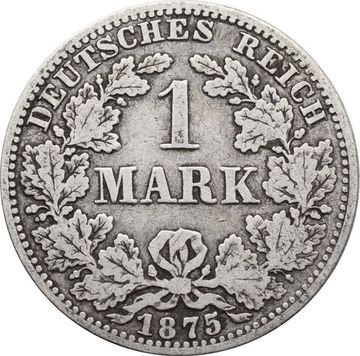 1 марка 1875 Германская Империя "A"