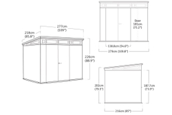 Сарай Артисан 9х7 (размеры 279 х 216 см)
