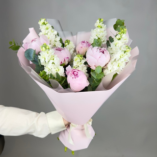 Bouquet of flowers from peonies Clarens mini