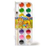 Акварель Yalong меловая, 16 цветов, с кистью, пластик. упаковка, "Watercolor-1"