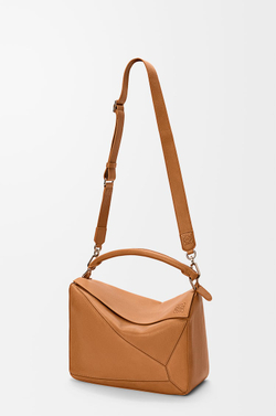 Loewe Большая сумка Puzzle мягкой зернистой телячьей кожи, светло-коричневый
