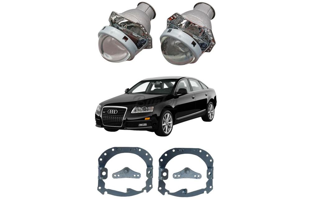 Готовый комплект для замены штатных линз Audi A6 С6 2004-2011 Hella 2 AFS