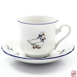 Набор кофейных пар Thun Констанция Гуси 160мл (6 пар)