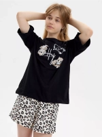 Летняя пижама с шортами и футболкой для подростка