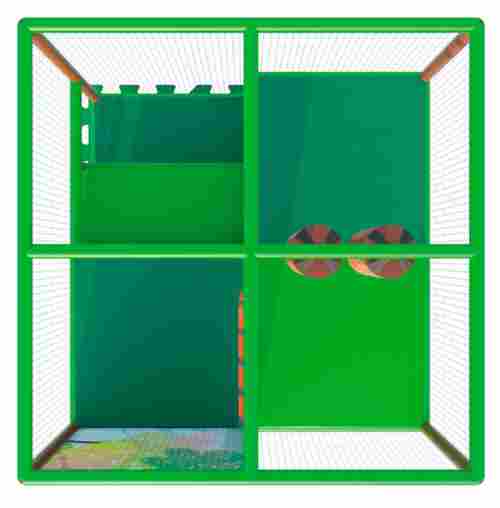 Детский уличный игровой лабиринт с крышей «Лес» 2,46×2,46×3,2 м