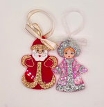 Ёлочные игрушки "Дед мороз и сненюгурка"