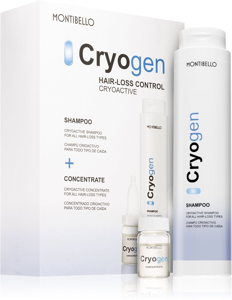 Montibello CryoGen Shampoo against Hair loss 300 мл + CryoGen intensive treatment against Hair loss 10x7 мл Cryogen