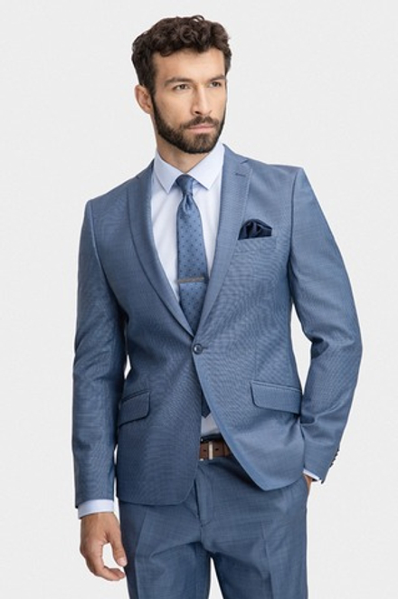Мужской классический костюм (синий) В55
