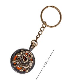 AM- 818 Брелок «Знак зодиака-Овен» (латунь, янтарь)