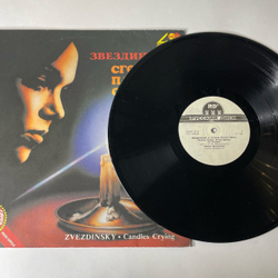 Винтажная виниловая пластинка LP Михаил Звездинский, Сгорая, Плачут Свечи (СССР 1991) Хрупкое Сердце