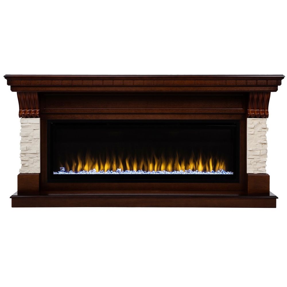 Электрокамин RealFlame Michigan 50 NT орех с очагом Saphir 50