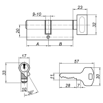 Цилиндровый механизм Avers ZC-80