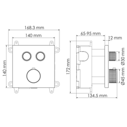 Dinkel 5848 Thermo Термостатический смеситель для ванны и душа