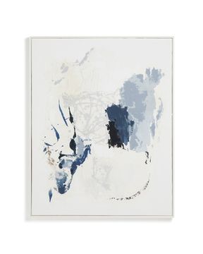 Erale Абстрактная картина ручной работы в серо-синих тонах, размер 80 x 100 см