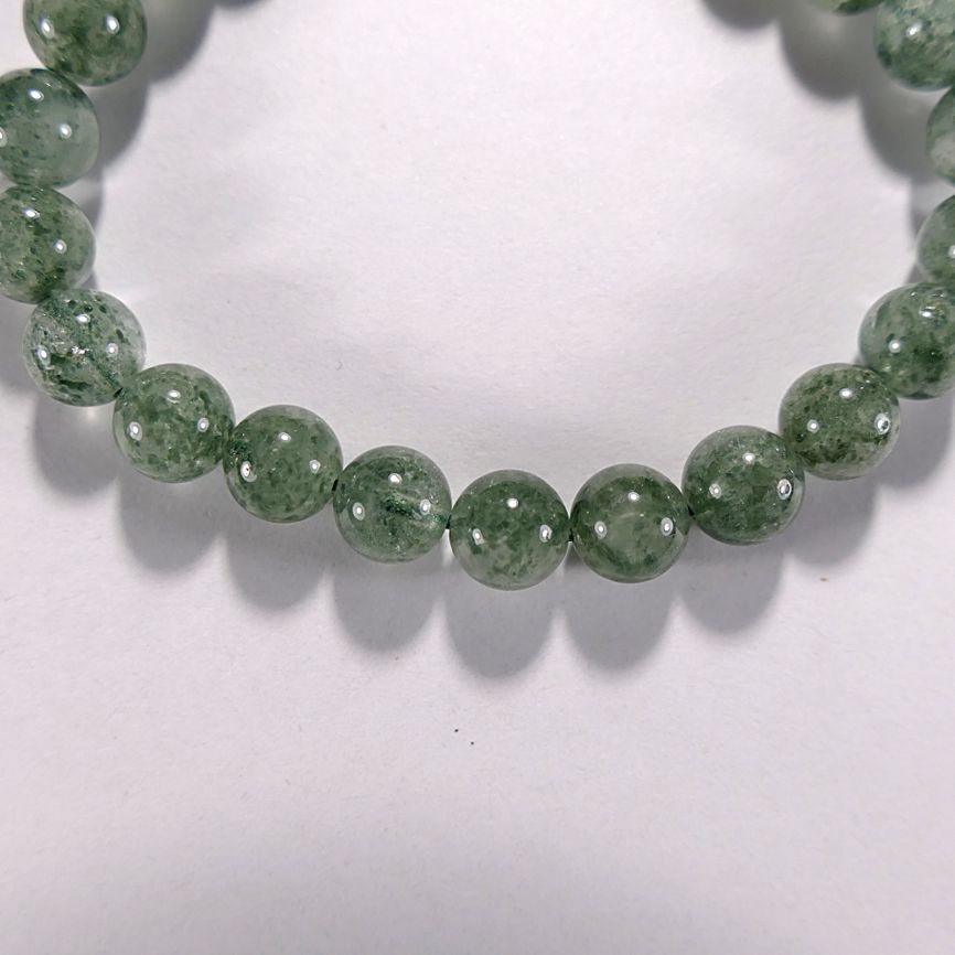 Бусина из кварца с авантюрином, шар гладкий 8 мм