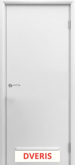 Межкомнатная дверь пластиковая гладкая Aquadoor с вентиляционной решеткой ПГ (Белая)