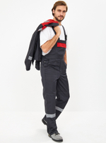 Костюм Лигор-2 Премиум СОП К. (тк.Смесовая,240) п/к, т.серый/красный