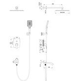 Душевая система встраиваемая WONZON & WOGHAND FLEX, Брашированный никель (WW-88939072-BN)