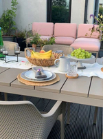 Пуф пластиковый с подушкой Nardi Komodo Pouf, тортора, розовый