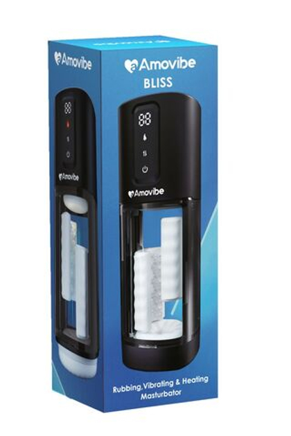 Инновационный мастурбатор Amovibe Bliss, вибрация, трение, нагрев