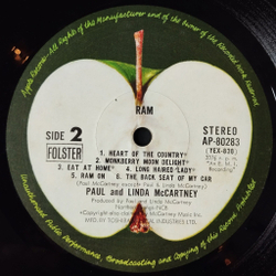 Винтажная виниловая пластинка LP Paul And Linda McCartney Ram (Japan 1971) (No Obi) Heart Of The Country