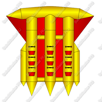 Тройной водный банан, мест для посадки 9, без усиления