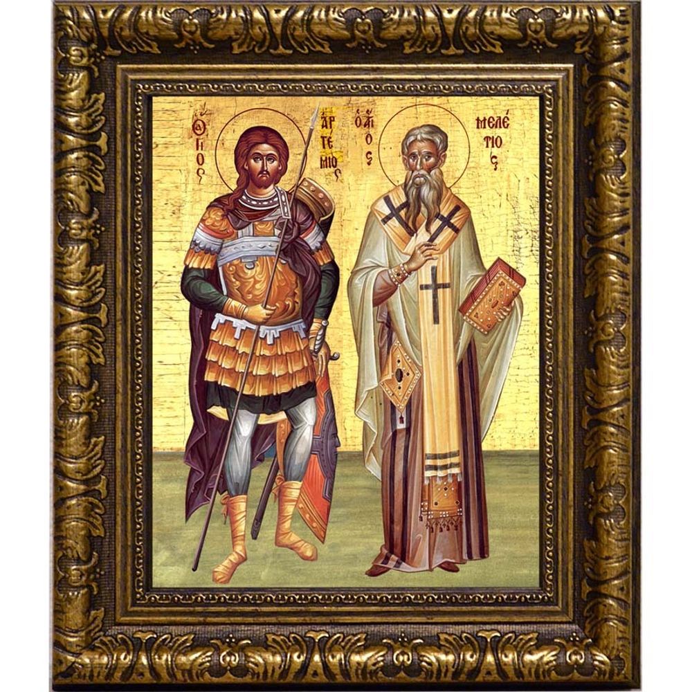 Артемий и Мелетий Антиохские. Икона на холсте.