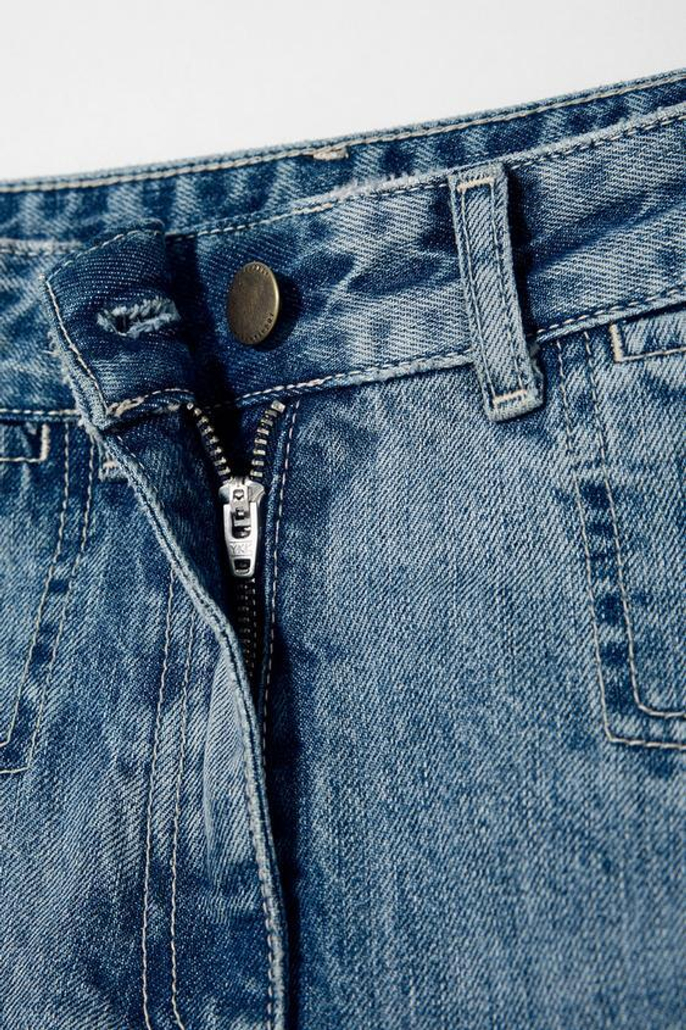 ZARA X KATE MOSS ШИРОКИЕ ДЖИНСЫ С ЗАВЫШЕННОЙ ТАЛИЕЙ, СИНИЙ