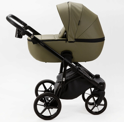 Детская коляска Adamex Nola Deluxe 2 в 1 N-SA21 (ХАКИ КОЖА)