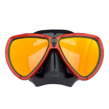 Маска Scorpena A3 Просветлён., Красный-Чёрный Разборная рамка