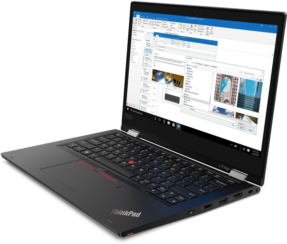 Ноутбук Lenovo ThinkPad L13 Yoga Intel Core i3 10110U, 2.1 GHz, 8192 Mb, 13.3; Full HD 1920x1080, 256 Gb SSD, DVD нет, Intel HD Graphics, WiFi, Bluetooth, Windows 10 Professional, черный 20R50002RT