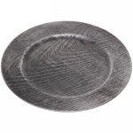 Поднос пластиковый «Эпоха» 33см серебро