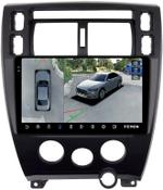 Магнитола для Hyundai Tucson 1 2004-2009 (рамка черная) - Teyes CC3-2K-360 монитор 13" 2K QLED на Android 10, Быстрая, CarPlay, 4G SIM-слот, 4 камеры в комплекте