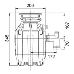 Измельчитель пищевых отходов Franke Turbo Elite TE-50 134.0535.229 схема