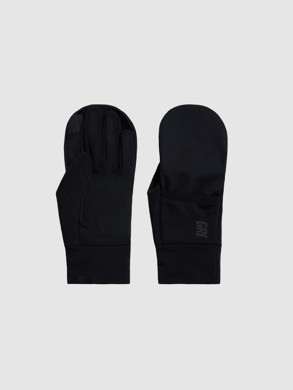 Перчатки 2 в 1 унисекс Винд черные