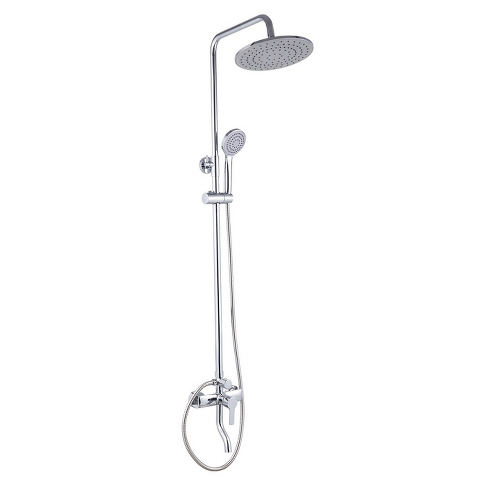 Душевая система 35к Milardo STRSB1FM06 "Stripe" лейка "Тропический душ", ХРОМ