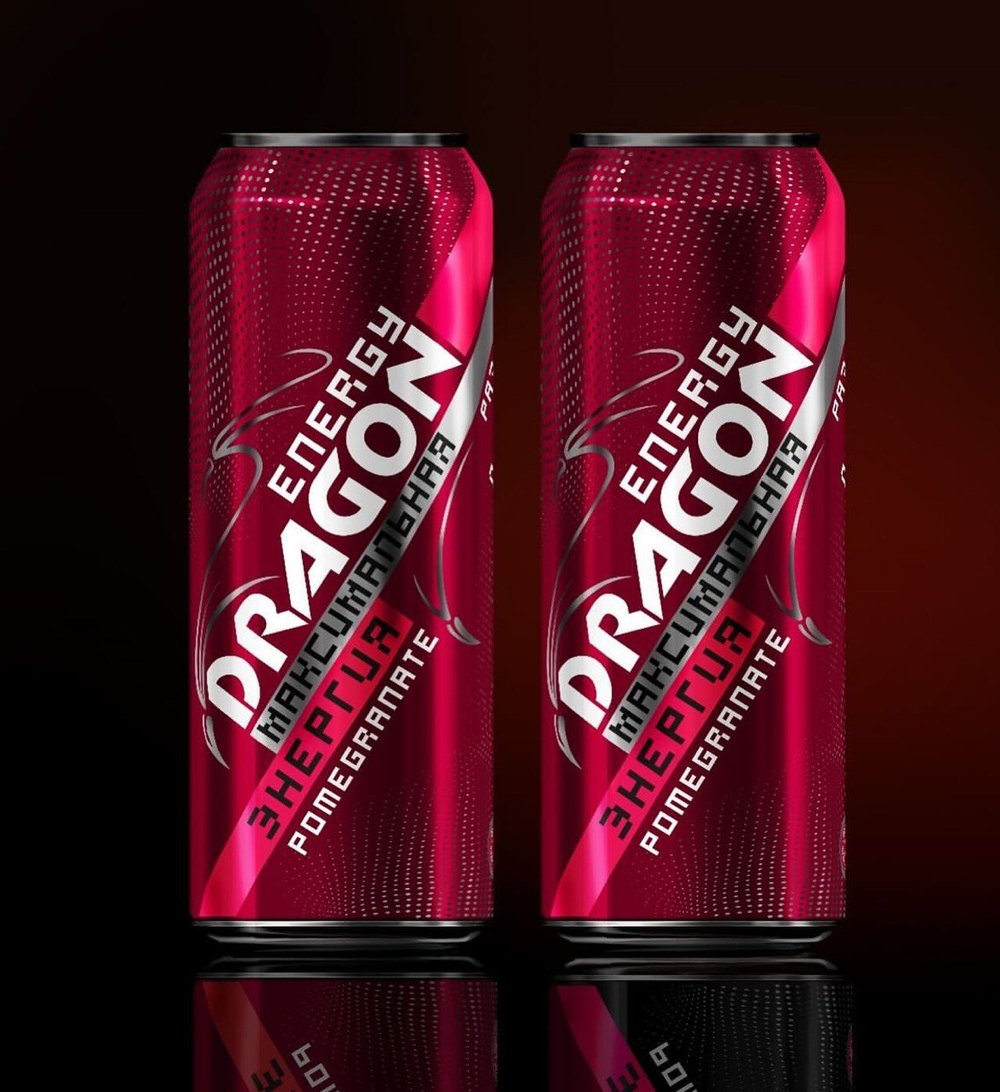 Напиток безалкогольный сильногазированный. ЖБ. 0.45л. Energy Dragon. «Гранат» 1/12