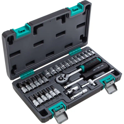 Набор инструментов, 1/4", CrV, 29 предм.// STELS 14100