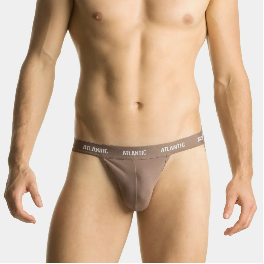 Мужские трусы джоки темно-бежевые ATLANTIC Jock Strap MP-1571