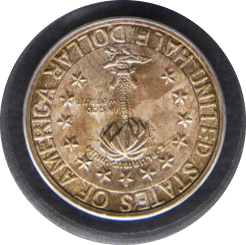 50 центов Columbia 1936-D - в в слабе 66 грейде PCGS