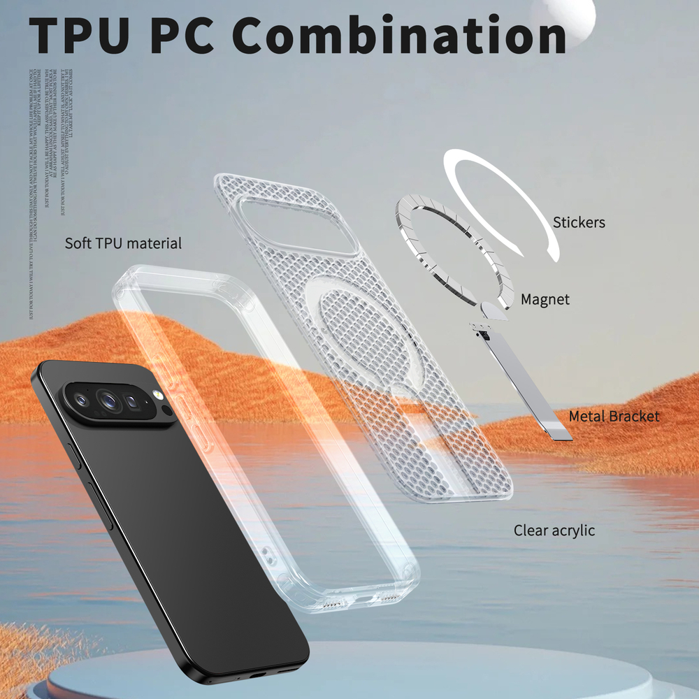 Прозрачный чехол Mesh Pro Magnetic Case для Google Pixel 10 Pro XL