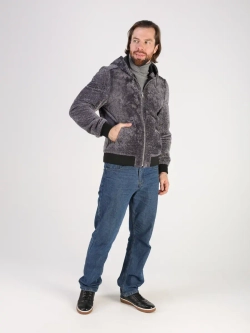 Дубленка натуральная куртка зимняя с капюшоном шуба