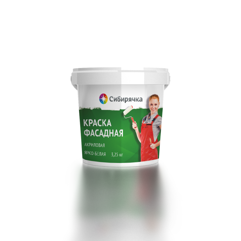 Акриловая фасадная краска Сибирячка