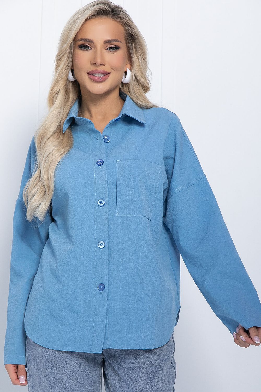 Рубашка Оксфорд (голубая) Б11253 LT Collection