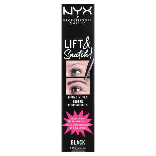 NYX Professional Makeup, Поднимите и бросьте! краска для бровей, оттенок 10 черный, 1 мл (0,03 жидк. унции)