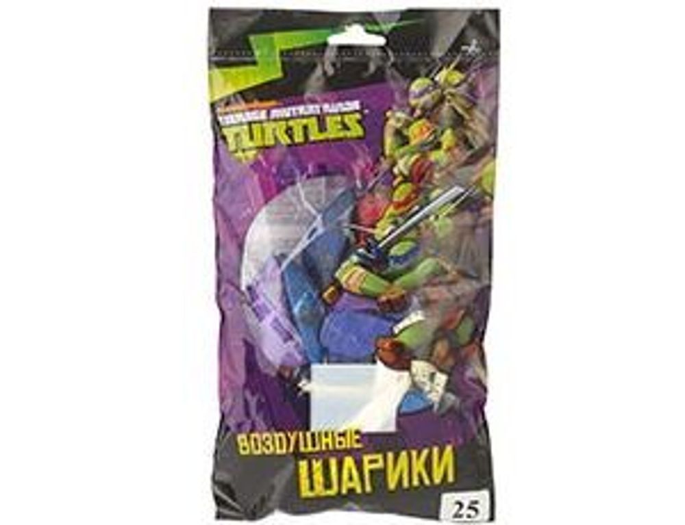 Шар (14"/36 см) Черепашки-Ниндзя 3цв 25 шт.