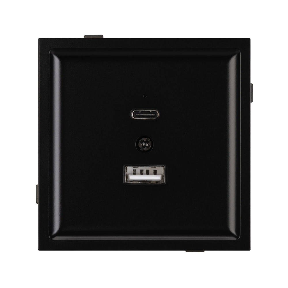 Механизм USB розетки SCT-TENDO-MUAC-PL-BK (5V, 3A, QC3) (Arlight, -) 054095