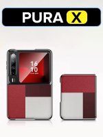 Чехол для Huawei Pura X c MagSafe красно-белый, MosSeller