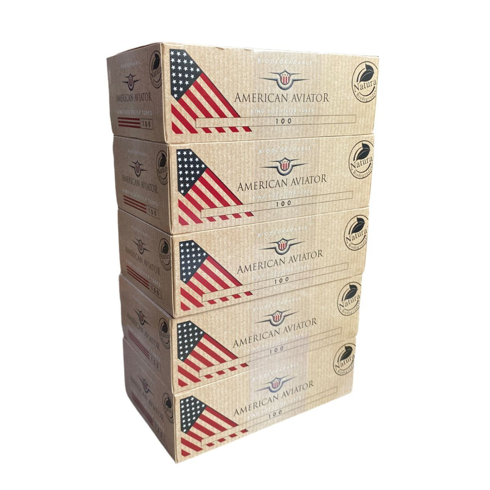 Гильзы для сигарет "American Aviator" Biodegredable 5х100шт (Комплект)